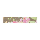 Bandeau De Faire-part Aquarelle Boho Fleurs & Burlap Monogramme Date (Plat)