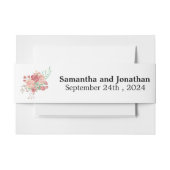 Bandeau De Faire-part Aquarelle Boho Fleurs Mariage blanc (Devant Example)