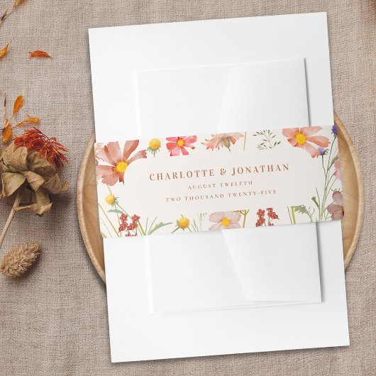 Bandeau De Faire-part Aquarelle Boho mariage Floral