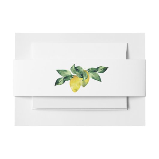Bandeau De Faire-part Aquarelle botanique Faire-part de mariage citron (Devant Example)