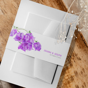 Bandeau De Faire-part Aquarelle botanique violette bougainvillière perso