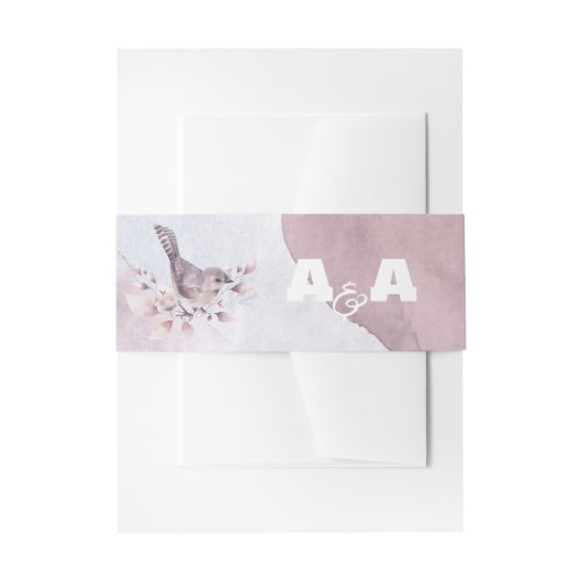 Bandeau De Faire-part Aquarelle Bourgogne Dusty (Devant example)