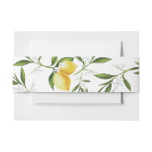 Bandeau De Faire-part aquarelle citron floral mariage ceinture (Devant Example)