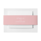 Bandeau De Faire-part Aquarelle claire Botanique Blush Mariage rose (Devant Example)