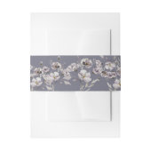 Bandeau De Faire-part Aquarelle de fleur violet poussiéreuse fine Gloomy (Devant example)