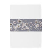 Bandeau De Faire-part Aquarelle de fleur violet poussiéreuse fine Gloomy (Dos Example)