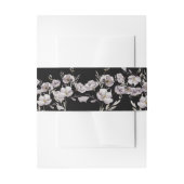 Bandeau De Faire-part Aquarelle de fleur violet poussiéreuse, noire (Devant example)