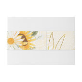 Bandeau De Faire-part Aquarelle de tournesol Floral (Dos exemple)