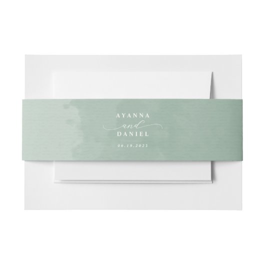 Bandeau De Faire-part Aquarelle douce et script élégant (Devant Example)