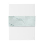 Bandeau De Faire-part Aquarelle Dreamy Mariage Abstrait Vert/Bl ID817 (Dos Example)