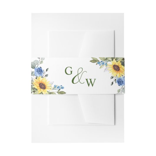 Bandeau De Faire-part Aquarelle Eucalyptus Vert Mariage floral (Devant example)