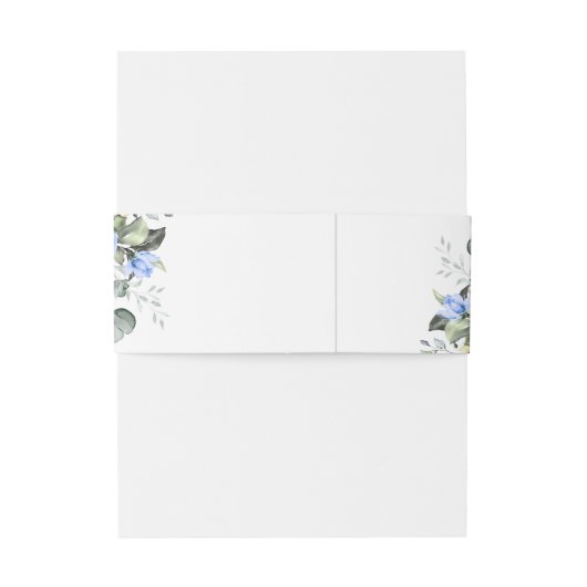 Bandeau De Faire-part Aquarelle Eucalyptus Vert Mariage floral (Dos Example)