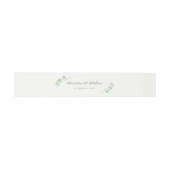 Bandeau De Faire-part Aquarelle Feuille verte Mariage Bande de ventre (Plat)