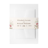 Bandeau De Faire-part Aquarelle fleurie Fleur sauvage couleur budget (Devant example)