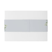 Bandeau De Faire-part Aquarelle fleurs blanches, bleu clair mariage (Dos exemple)