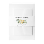 Bandeau De Faire-part Aquarelle Floral Jaune Mariage élégant (Devant example)