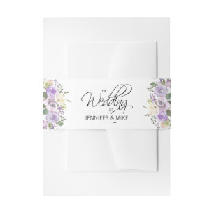 Bandeau De Faire-part Aquarelle Floral Lavender Mariage