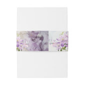 Bandeau De Faire-part Aquarelle Floral Mariage Lavande (Dos Example)