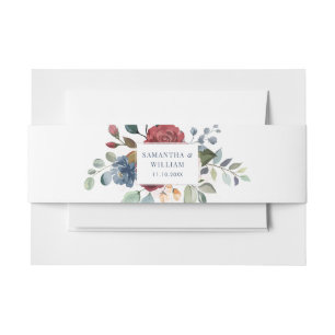 Bandeau De Faire-part Aquarelle florale Mariage de verdure