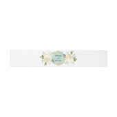 Bandeau De Faire-part Aquarelle florale Monnaie d'ivoire Mariage or rose (Plat)