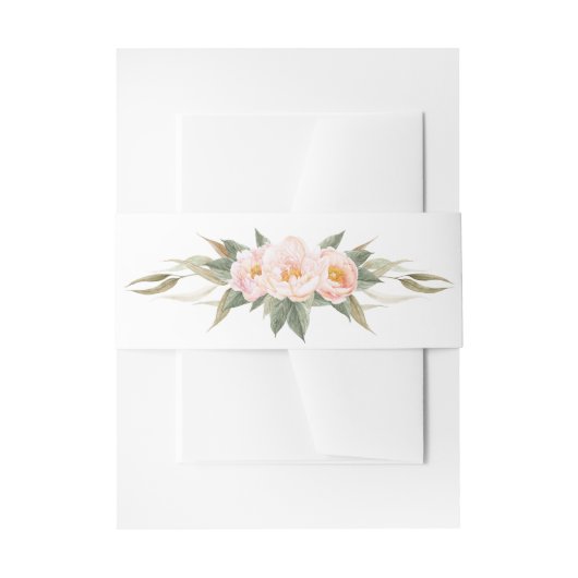 Bandeau De Faire-part Aquarelle Florale Pink Peonies (Devant example)