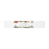 Bandeau De Faire-part Aquarelle Florale Verdure Mariage d'hiver (Plat)