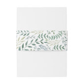 Bandeau De Faire-part Aquarelle Foliage Mariage de verdure (Dos Example)