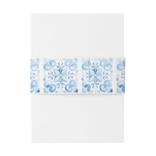 Bandeau De Faire-part Aquarelle Grèce | Monogramme Mariage (Dos Example)