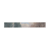 Bandeau De Faire-part Aquarelle Hiver Mariage paysage neige (Plat)