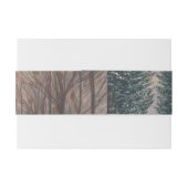 Bandeau De Faire-part Aquarelle Hiver Mariage paysage neige (Dos exemple)
