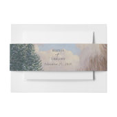 Bandeau De Faire-part Aquarelle Hiver Mariage paysage neige (Devant Example)