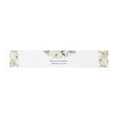 Bandeau De Faire-part Aquarelle ivoire blanc or Mariage Floral (Plat)