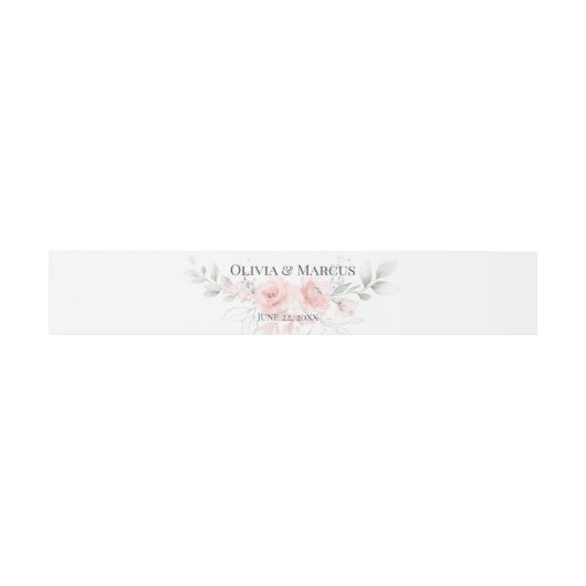 Bandeau De Faire-part Aquarelle Joli Bouquet Floral Rose (Plat)