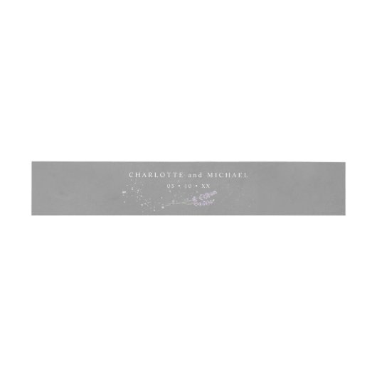 Bandeau De Faire-part Aquarelle lavande gris faire-part de mariage (Plat)