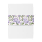 Bandeau De Faire-part Aquarelle Lavande Hydrangea Fleurs Mariage (Dos Example)