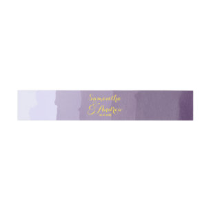 Bandeau De Faire-part Aquarelle lavande violette ombre mariage