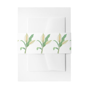 Bandeau De Faire-part Aquarelle lis de la paix blanc - floral minimalist