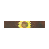 Bandeau De Faire-part Aquarelle Mariage de tournesol Monogrammes (Plat)