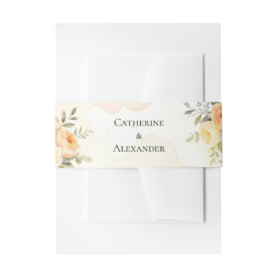 Bandeau De Faire-part Aquarelle Mariage Floral Rustique