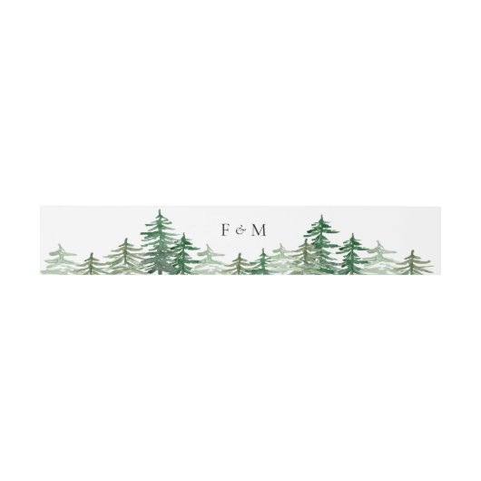 Bandeau De Faire-part Aquarelle Mariage forestier enchanté (Plat)