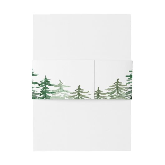 Bandeau De Faire-part Aquarelle Mariage forestier enchanté (Dos Example)