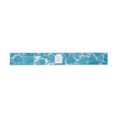 Bandeau De Faire-part Aquarelle moderne Blue Ocean Beach Mariage (Plat)