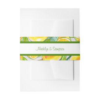 Bandeau De Faire-part Aquarelle moderne Lemon Jardin jaune