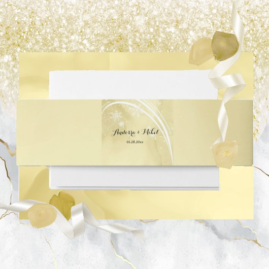 Bandeau De Faire-part Aquarelle Noelle Faire-part de mariage Belly Band