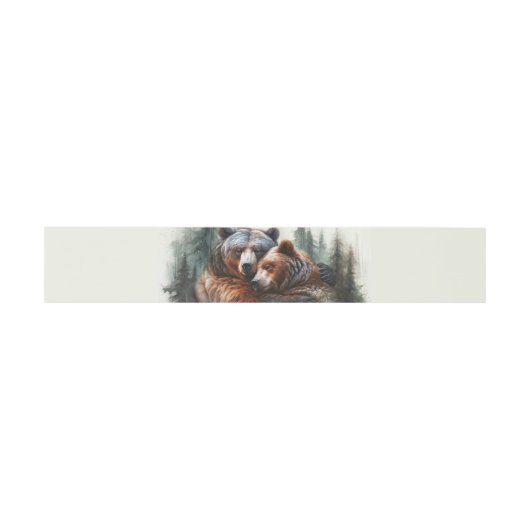 Bandeau De Faire-part Aquarelle Oears Rustic Wilderness Mariage (Plat)