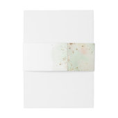 Bandeau De Faire-part Aquarelle or Confetti Monogramme Mariage (Dos Example)