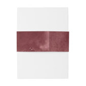 Bandeau De Faire-part Aquarelle or et bourgogne (Dos Example)