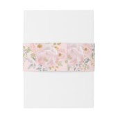 Bandeau De Faire-part Aquarelle or rose doux Mariage de monogramme flora (Dos Example)