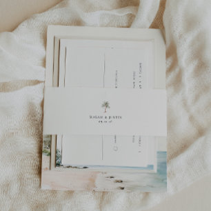 Bandeau De Faire-part Aquarelle Palmier