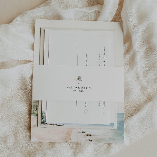 Bandeau De Faire-part Aquarelle Palmier